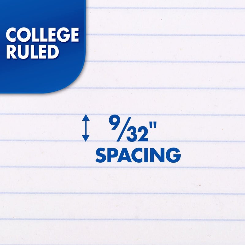 Mead Spiral Notebook, 3 Subject, College Ruled Paper, 8" x 11", 120 Sheets, Color Will Vary (820394-25) - Image 5